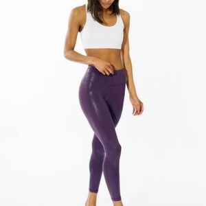 Zyia Plum Metallic Light n Tight High-Rise leggings 7/8